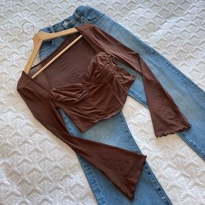 Brown mesh top 🤎